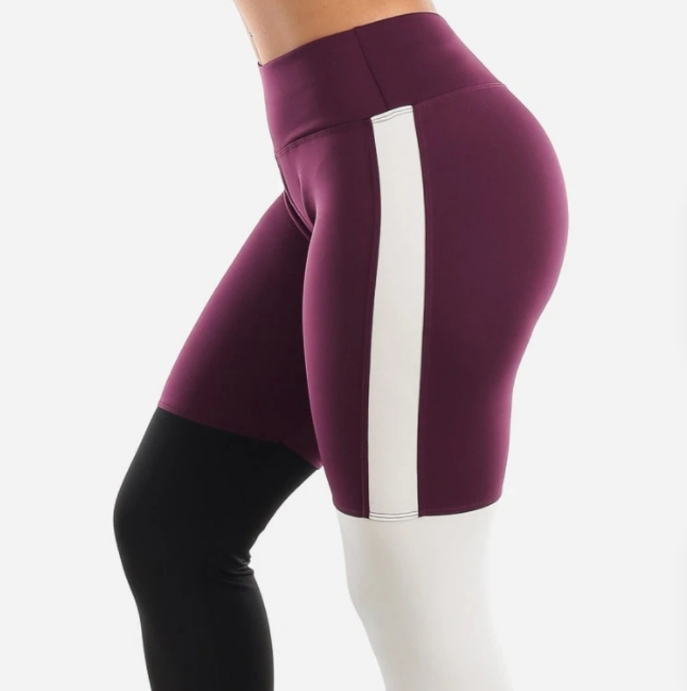 Activewear Colorblock Purple Leggings